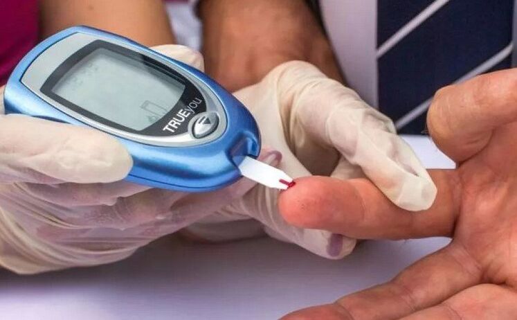 A person with risk factors for diabetes should undergo a blood test for glucose levels.